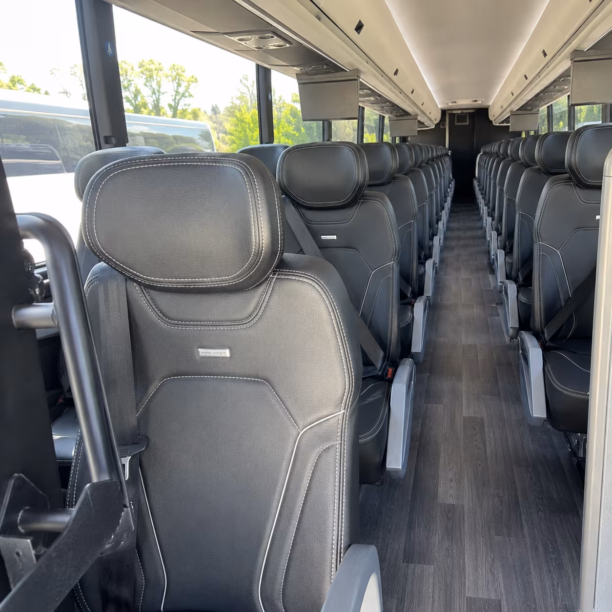 avondale charter bus rental interior