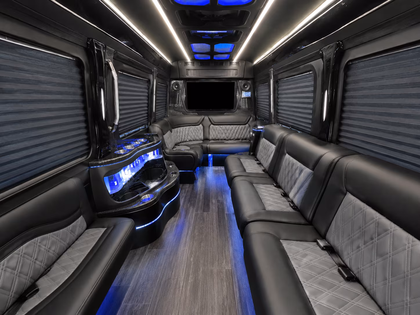 tempe 50 passenger party bus interior